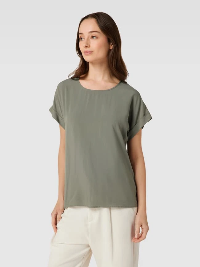 Montego Blusenshirt Aus Reiner Viskose Mit Kellerfalte - Schilf 6 Montego Blusenshirt Aus Reiner Viskose Mit Kellerfalte - Schilf – Bild 4