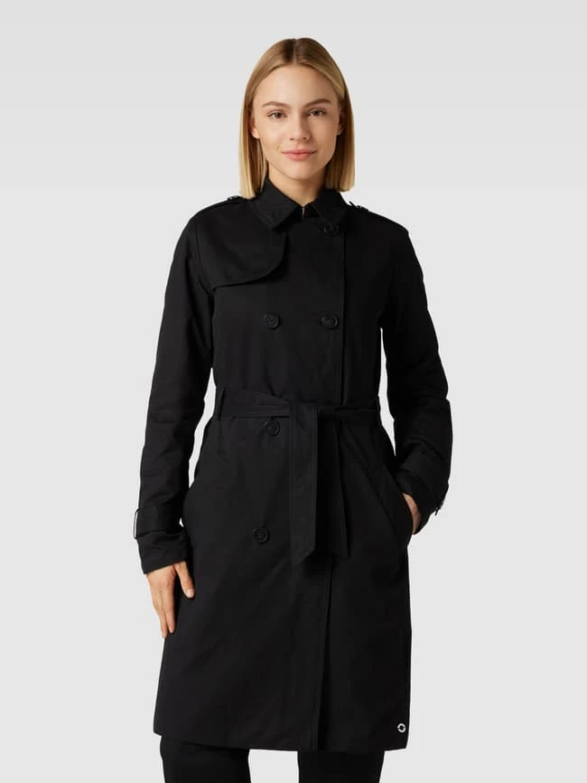 S.Oliver RED LABEL Trenchcoat Mit Umlegekragen - Schwarz 6 S.Oliver RED LABEL Trenchcoat Mit Umlegekragen - Schwarz – Bild 4