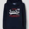 Jack & Jones Hoodie Mit Logo-Print - Marineblau
