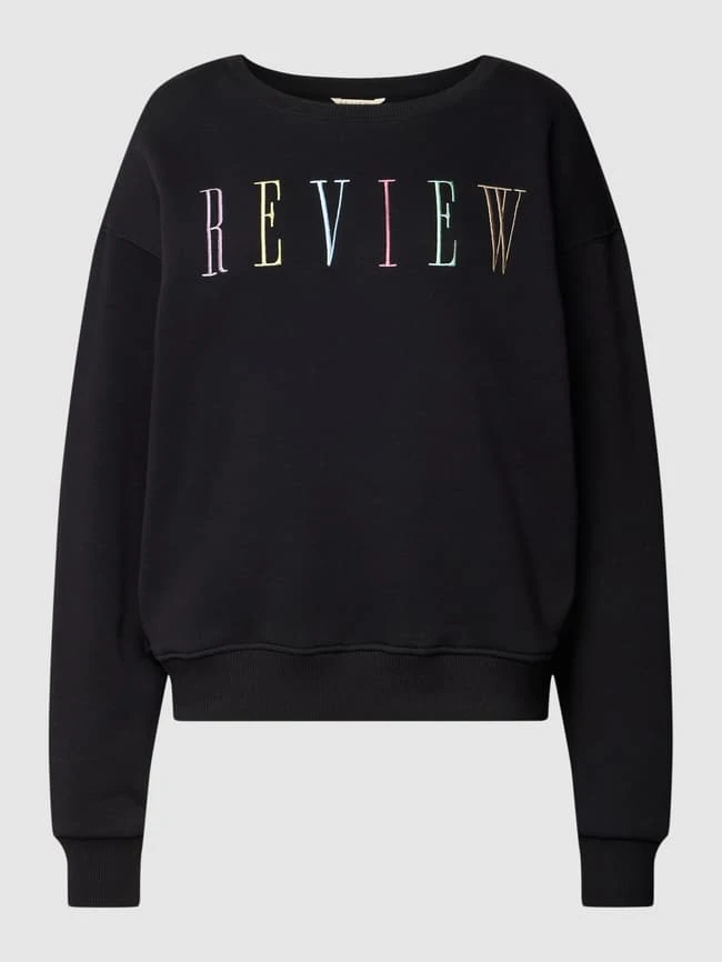 REVIEW Sweatshirt Mit Logo-Stitching Modell 'EMBRO' - Schwarz 4 REVIEW Sweatshirt Mit Logo-Stitching Modell 'EMBRO' - Schwarz – Bild 2