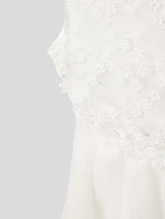 Weise Kommunionskleid Mit Spitzenbesatz - Ecru 4 Weise Kommunionskleid Mit Spitzenbesatz - Ecru – Bild 2