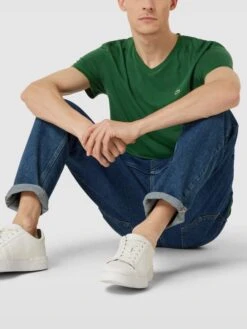 Lacoste T-Shirt Mit Label-Detail Modell 'Supima' - Grün