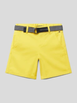 Tommy Hilfiger Teens Bermudas Mit Stoffgürtel - Hellgelb
