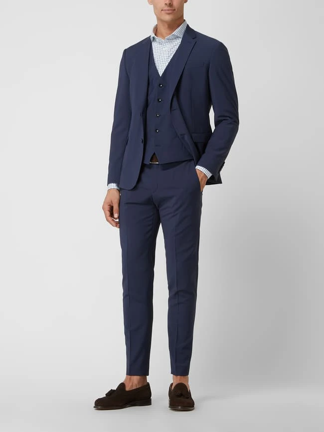 Strellson Anzughose Mit Bügelfalten - Dunkelblau 3 Strellson Anzughose Mit Bügelfalten - Dunkelblau