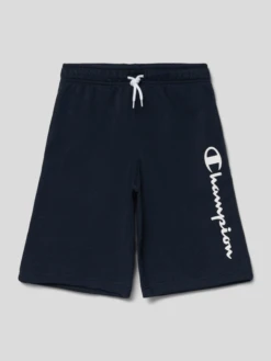 CHAMPION Sweatshorts Mit Logo-Print - Marineblau