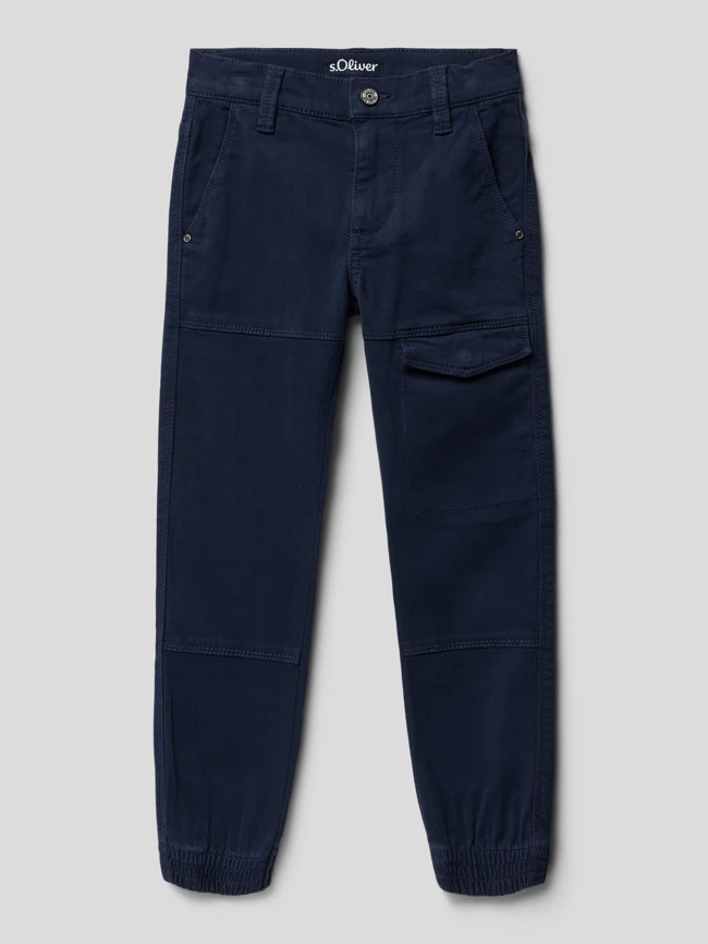 S.Oliver RED LABEL Slim Fit Cargohose Mit Cargotasche - Marineblau 3 S.Oliver RED LABEL Slim Fit Cargohose Mit Cargotasche - Marineblau