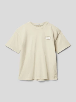 Calvin Klein Jeans T-Shirt Mit Label-Patch Modell 'BADGE MINERAL' - Beige