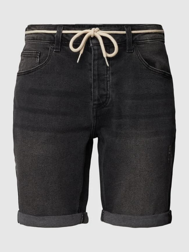 REVIEW Jeansshorts Mit Label-Patch - Dunkelgrau 4 REVIEW Jeansshorts Mit Label-Patch - Dunkelgrau – Bild 2