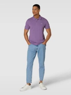 S.Oliver RED LABEL Poloshirt Mit Logo-Stitching - Violett