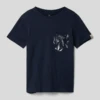 Jack & Jones T-Shirt Aus Baumwolle Mit Label-Detail Modell 'CRAYON' - Marineblau