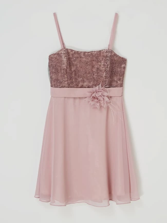 G.O.L. Kleid Aus Spitze Und Chiffon - Mauve 3 G.O.L. Kleid Aus Spitze Und Chiffon - Mauve