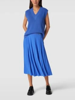 Rich&royal Rich & Royal Midirock Mit Plisseefalten - Royalblau