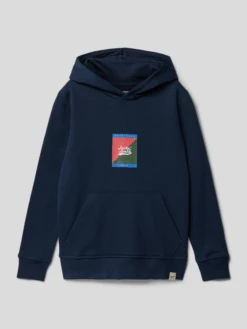 Jack & Jones Hoodie Mit Label-Print - Marineblau