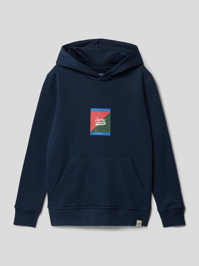Jack & Jones Hoodie Mit Label-Print - Marineblau 3 Jack & Jones Hoodie Mit Label-Print - Marineblau