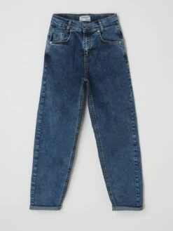 Blue Effect Cropped Balloon Fit Jeans Mit Stretch-Anteil - Blau