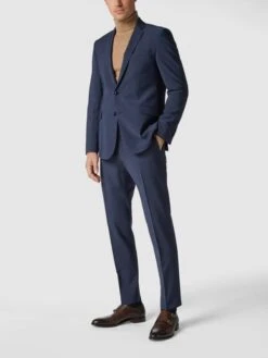 Strellson Slim Fit 2-Knopf-Sakko Mit Stretch-Anteil 'Flex Cross' - Marineblau