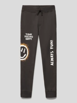 Staccato Sweatpants Mit Motiv-Print - Schwarz