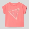 Guess T-Shirt Mit Label-Detail - Pink