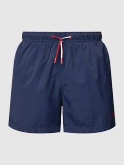 MCNEAL Badehose Mit Label-Stitching Modell 'Gregory' - Marineblau