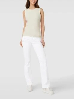 Cambio Flared Cut Jeans Im 5-Pocket-Design Modell 'PARIS' - Weiß