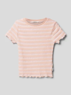 Garcia T-Shirt Mit Streifenmuster Modell 'MARGIN' - Apricot