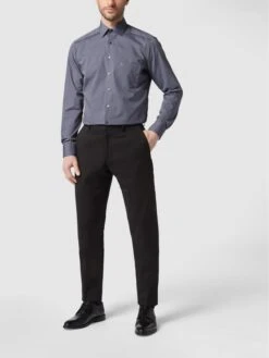 OLYMP Regular Fit Hemd Mit Kentkragen - Anthrazit