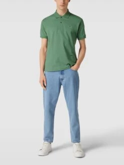Lacoste Classic Fit Poloshirt Mit Label-Applikation - Grün