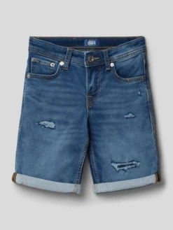 Jack & Jones Regular Fit Jeansshorts Im 5-Pocket Design Modell 'RICK' - Blau
