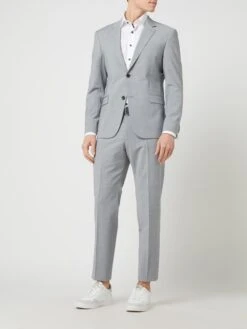 Strellson Slim Fit 2-Knopf-Sakko Mit Stretch-Anteil Modell 'Aidan' - Hellgrau