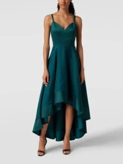 Jake*s Cocktail Abendkleid Mit V-Ausschnitt - Dunkelgrün Meliert