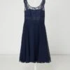 G.O.L. Kleid Mit Ziersteinbesatz - Marineblau