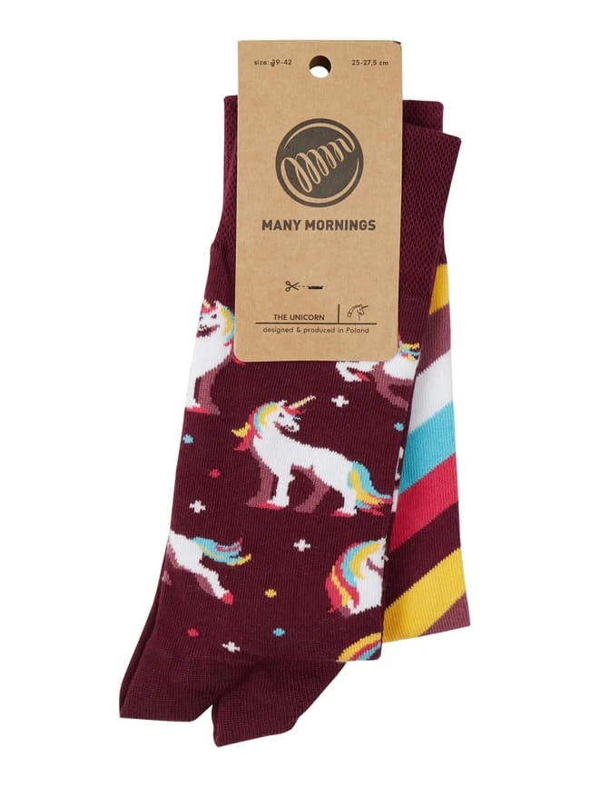 Many Mornings Socken Mit Allover-Muster - Bordeaux Rot 4 Many Mornings Socken Mit Allover-Muster - Bordeaux Rot – Bild 2