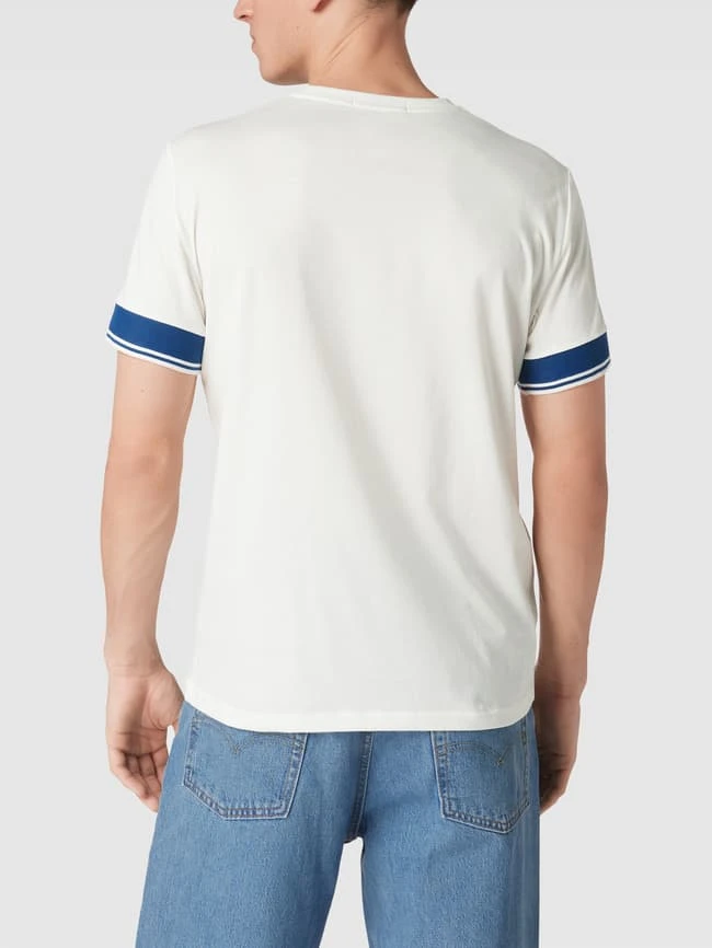 Fred Perry T-Shirt Mit Logo-Stitching Modell 'Contrast Cuff' - Weiß 7 Fred Perry T-Shirt Mit Logo-Stitching Modell 'Contrast Cuff' - Weiß – Bild 5