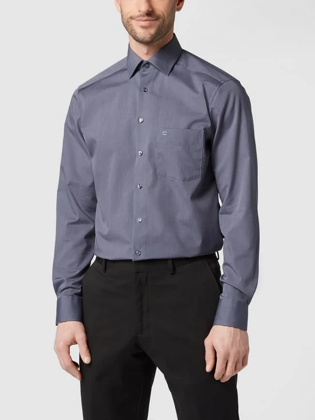 OLYMP Regular Fit Hemd Mit Kentkragen - Anthrazit 6 OLYMP Regular Fit Hemd Mit Kentkragen - Anthrazit – Bild 4