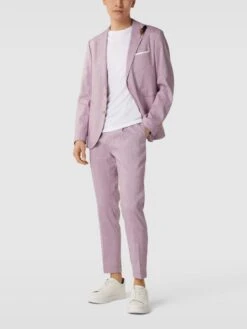 Cinque Regular Fit Anzughose Mit Strukturmuster - Flieder