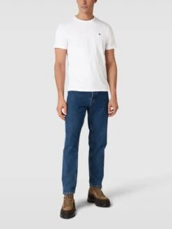 Napapijri T-Shirt Mit Logo-Stitching Modell 'SALIS' - Weiß