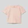 Only T-Shirt In Ripp-Optik Modell 'KONNELLA' - Altrosa