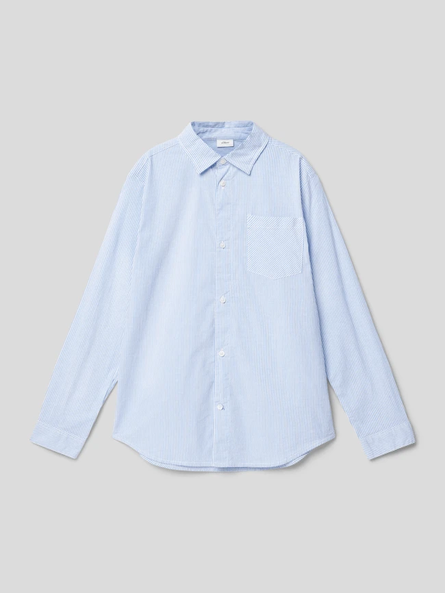 S.Oliver RED LABEL Hemd Mit Streifenmuster - Bleu 3 S.Oliver RED LABEL Hemd Mit Streifenmuster - Bleu