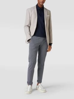 BOSS Poloshirt Mit Label-Schriftzug - Dunkelblau