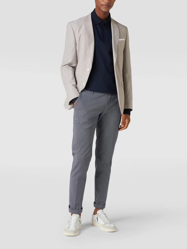 BOSS Poloshirt Mit Label-Schriftzug - Dunkelblau 3 BOSS Poloshirt Mit Label-Schriftzug - Dunkelblau