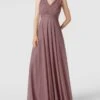 TROYDEN COLLECTION Abendkleid Mit Taillenpasse - Mauve