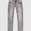 Blue Effect Stone Washed Skinny Fit Jeans - Hellgrau
