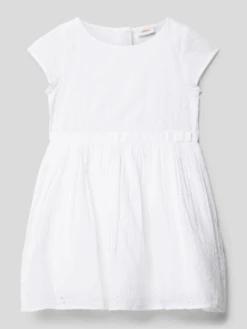 S.Oliver RED LABEL Kleid Mit Lochstickerei - Weiß