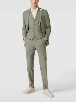 CG - Club Of Gents Sakko Mit Zierbesatz Modell 'Paul' - Hellgrün