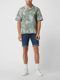 MCNEAL Slim Fit Jeansshorts Mit Stretch-Anteil - Marineblau