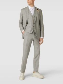 CG - Club Of Gents Weste Mit Leistentaschen Modell 'Pady' - Hellgrau Meliert