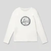 Jack & Jones Longsleeve Mit Label-Print - Offwhite