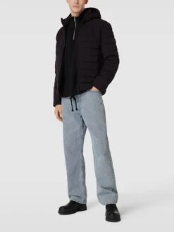 Cinque Steppjacke Mit Label-Patch Modell 'Raptor' - Schwarz