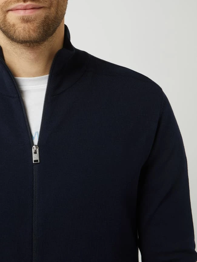 Selected Homme Strickjacke Aus Pima-Baumwolle Modell 'Berg' - Marineblau Meliert 5 Selected Homme Strickjacke Aus Pima-Baumwolle Modell 'Berg' - Marineblau Meliert – Bild 3