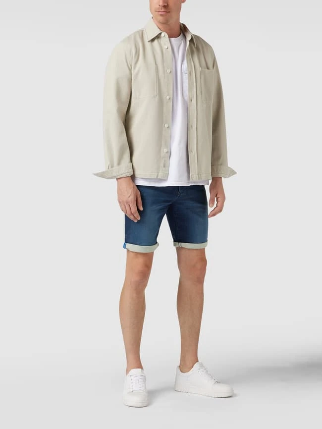 MCNEAL Jeansshorts Mit Label-Patch - Metallic Blau 3 MCNEAL Jeansshorts Mit Label-Patch - Metallic Blau